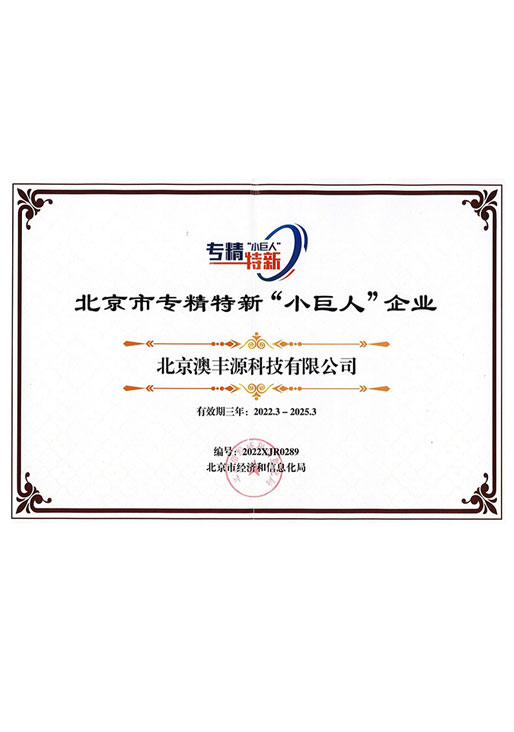 北京市專精特新“小巨人”企業(yè)